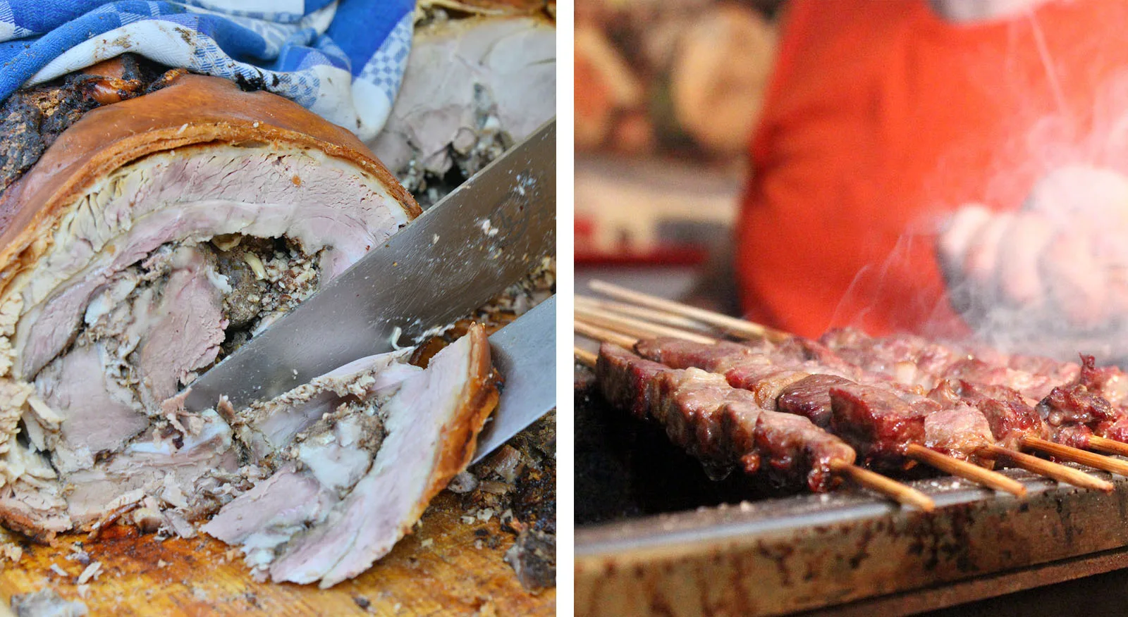 Porchetta e arrosticini