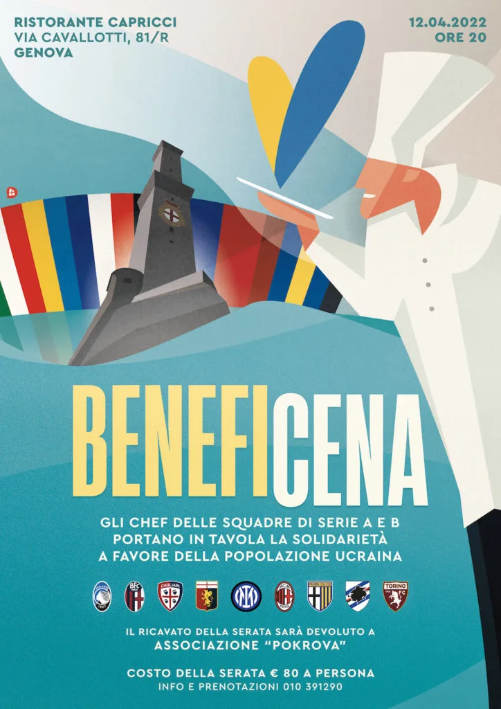 Beneficena: gli chef di seria A e B insieme per l’Ucraina