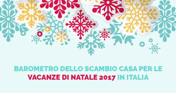 Scambio casa a Natale 2017: +61% di pernottamenti in Italia rispetto al 2016