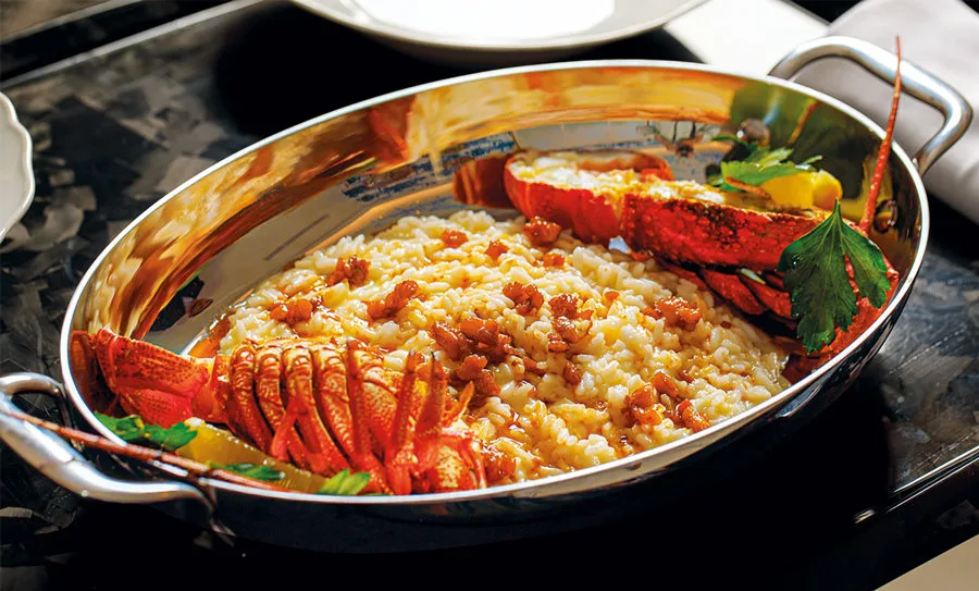 Risotto aragosta e champagne