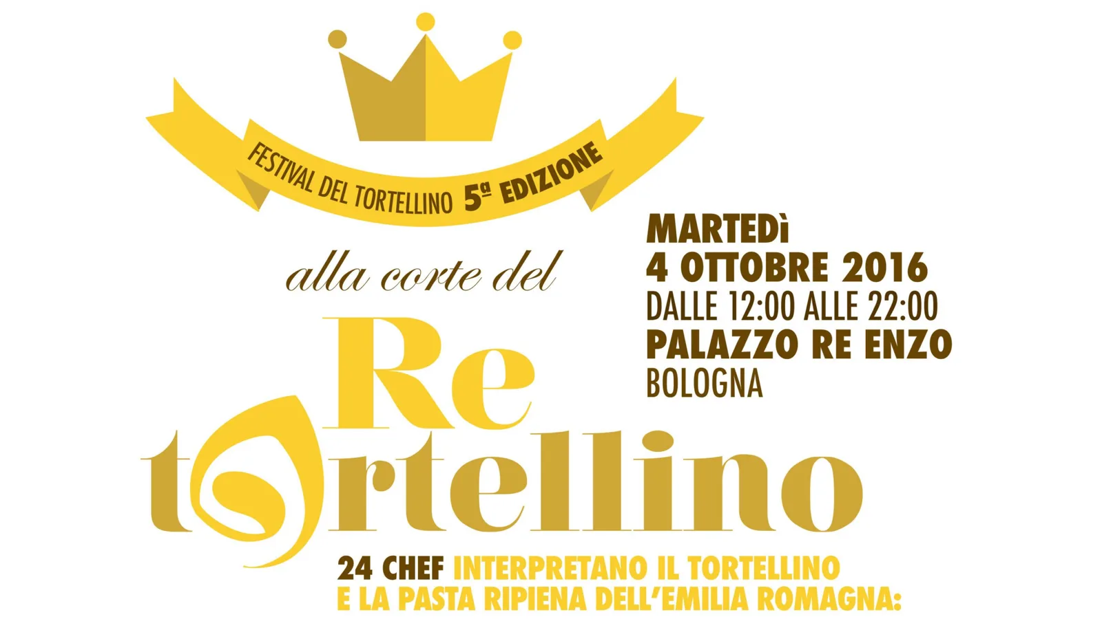 Quinta edizione del Festival tOur-tlen: alla corte del Re Tortellino, la pasta ripiena dell’Emilia Romagna