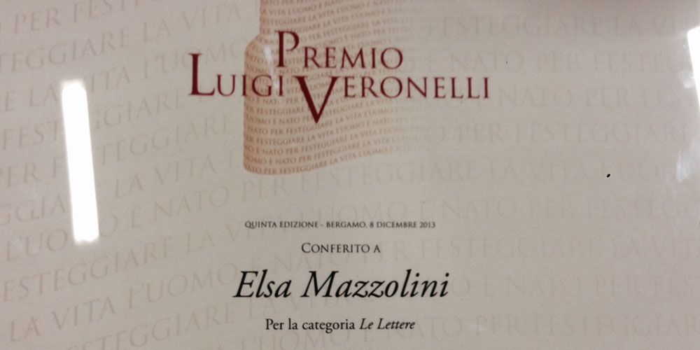 Premio Veronelli  Sezione â€œLe Lettereâ€ alla giornalista cesenate Elsa Mazzolini