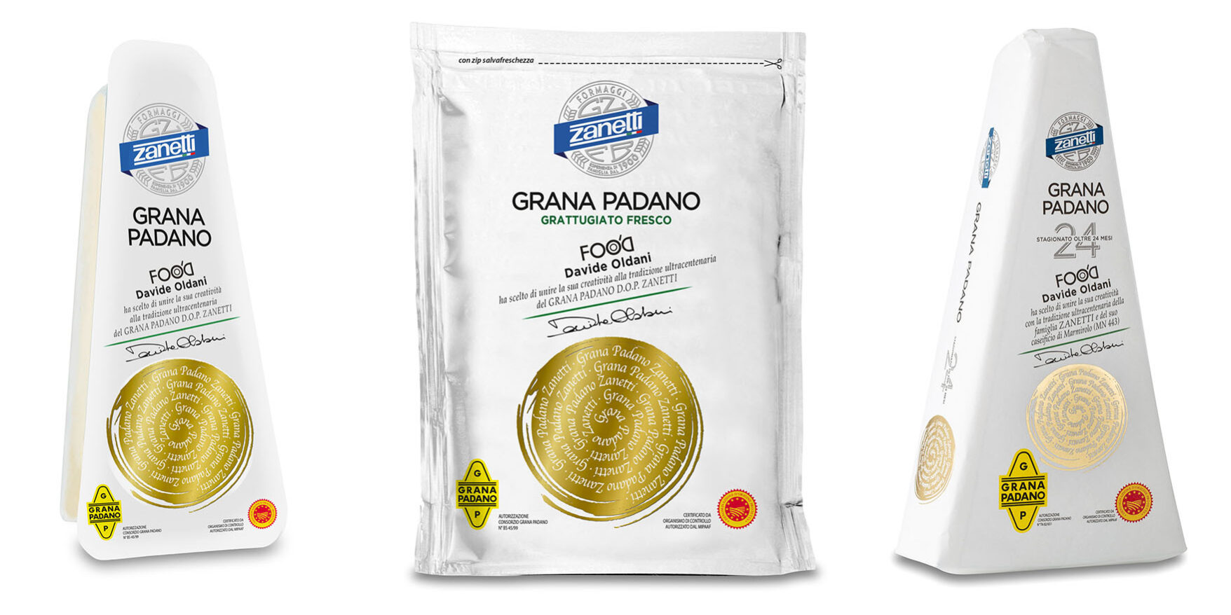 Zanetti: nuova linea Grana Padano DOP firmata Davide Oldani