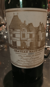 vino Château Haut-Brion 2001