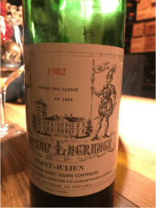 vino Château Lagrange 1982