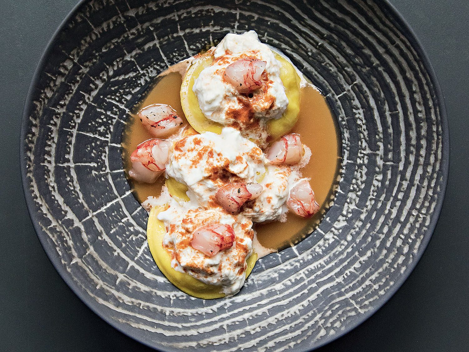 Panciotti con cappesante e gamberi dei mari del nord