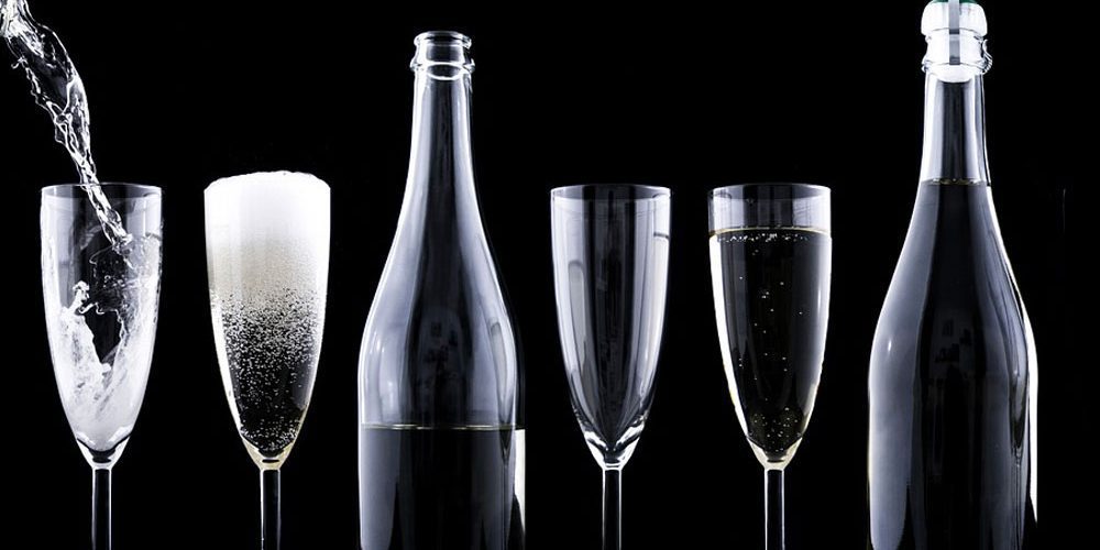 export - Spumante bottiglie e bicchieri