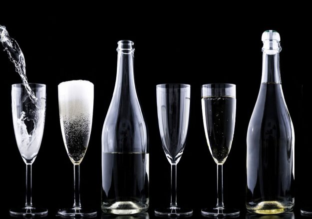 export - Spumante bottiglie e bicchieri