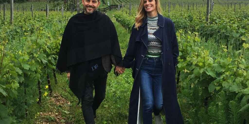 Filippa_Lagerback_e_Daniele_Bossari_in_visita_alle_Cantine_Ferrari_