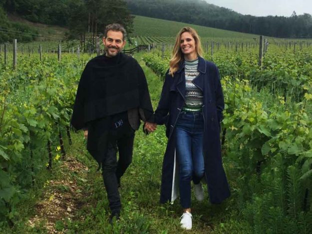 Filippa_Lagerback_e_Daniele_Bossari_in_visita_alle_Cantine_Ferrari_