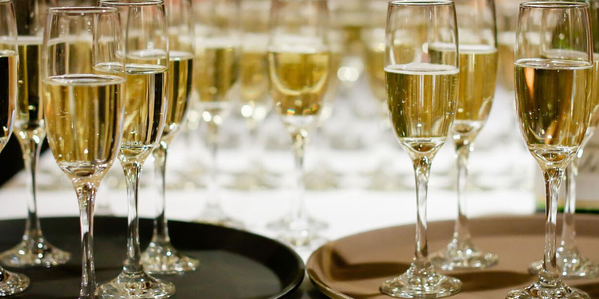 Bicchieri di spumante Ferrari Trento - nuovo sponsor Formula 1