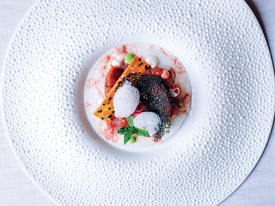 Crudo di gamberi - Chef Domenico Francone