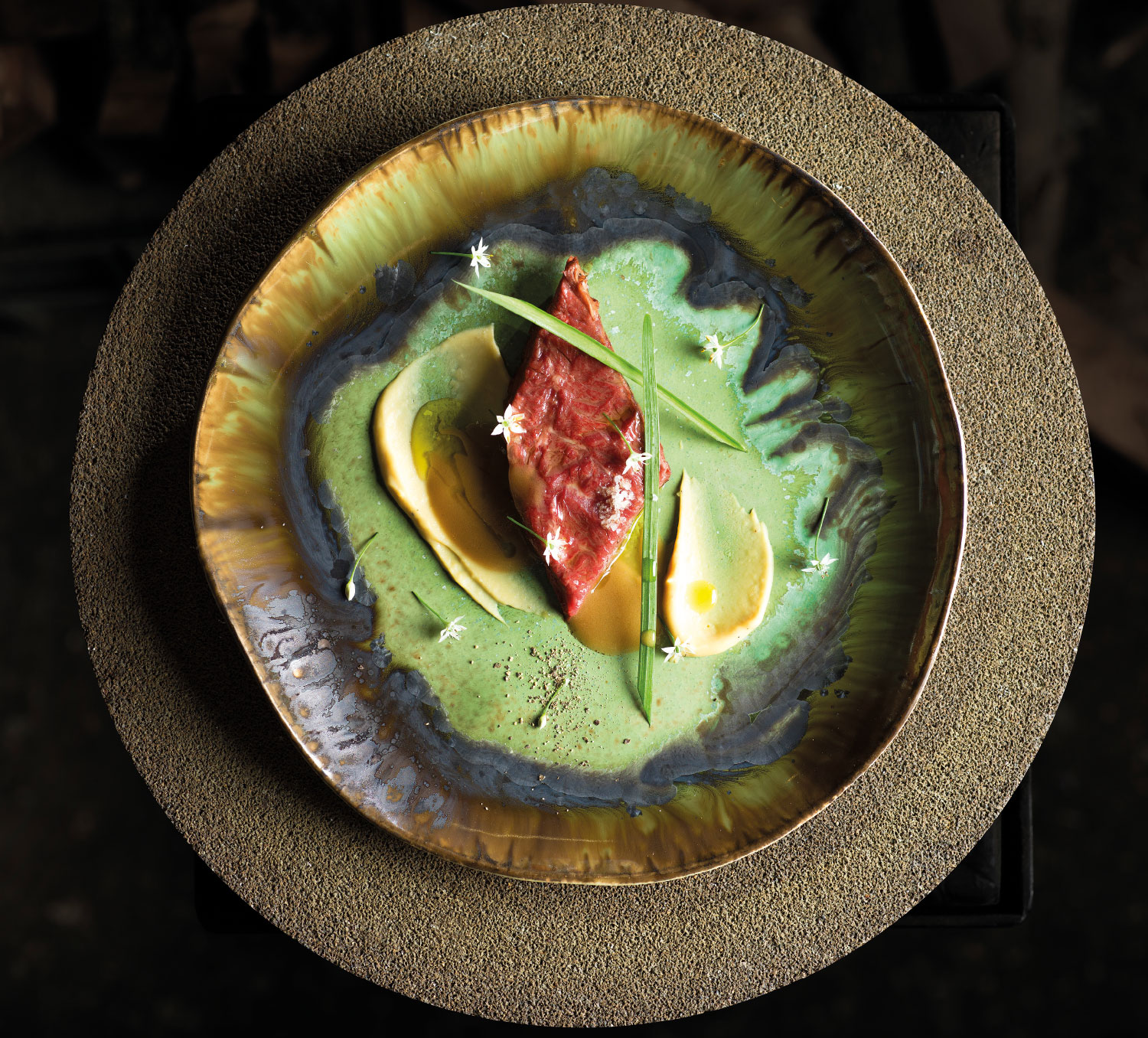 lombatello di manzo al sangue & poi fumè dello chef Simone Cantafio