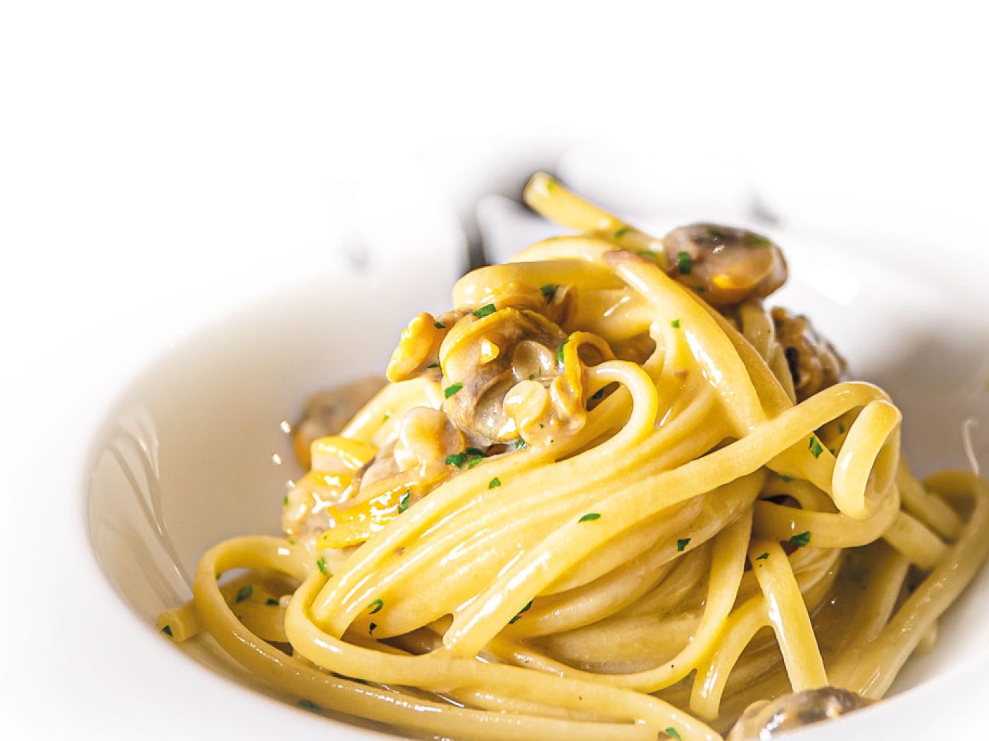 Spaghetti alle vongole di Matias Perdomo per il ristorante EXIT Pastificio Urbano di Milano