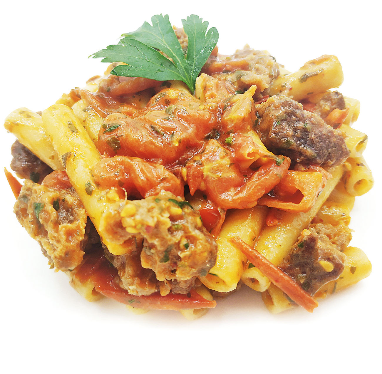 Ziti artigianali della Nonna Titina con acciughe della Costiera Amalfitana dello chef Antonio Totaro del ristorante Casa Don Alfonso di St. Louis (USA)