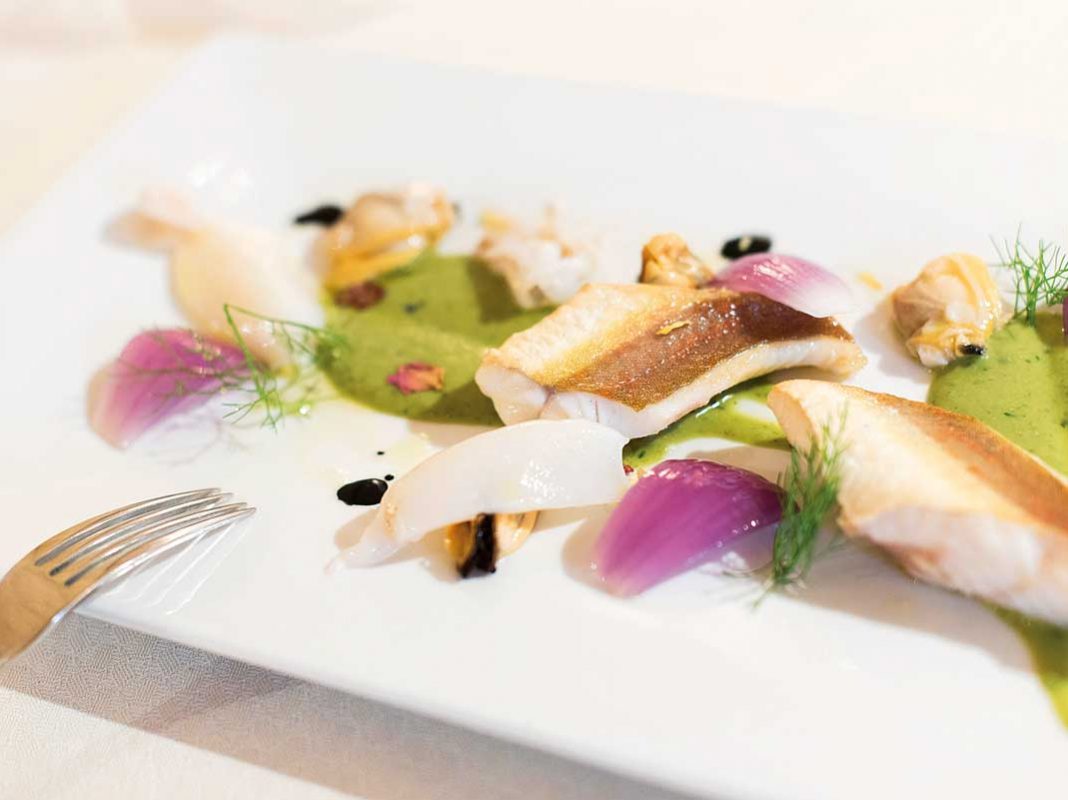 Gallinella di mare con crema di zucchine in scapece di Massimo Talia