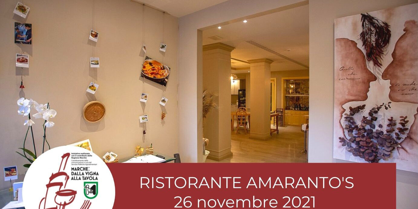 Degustazione marchigiana al Ristorante Amarantos di Porto Recanati