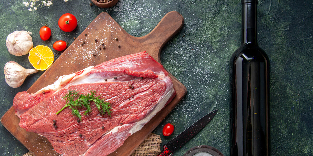 carni rosse e vino