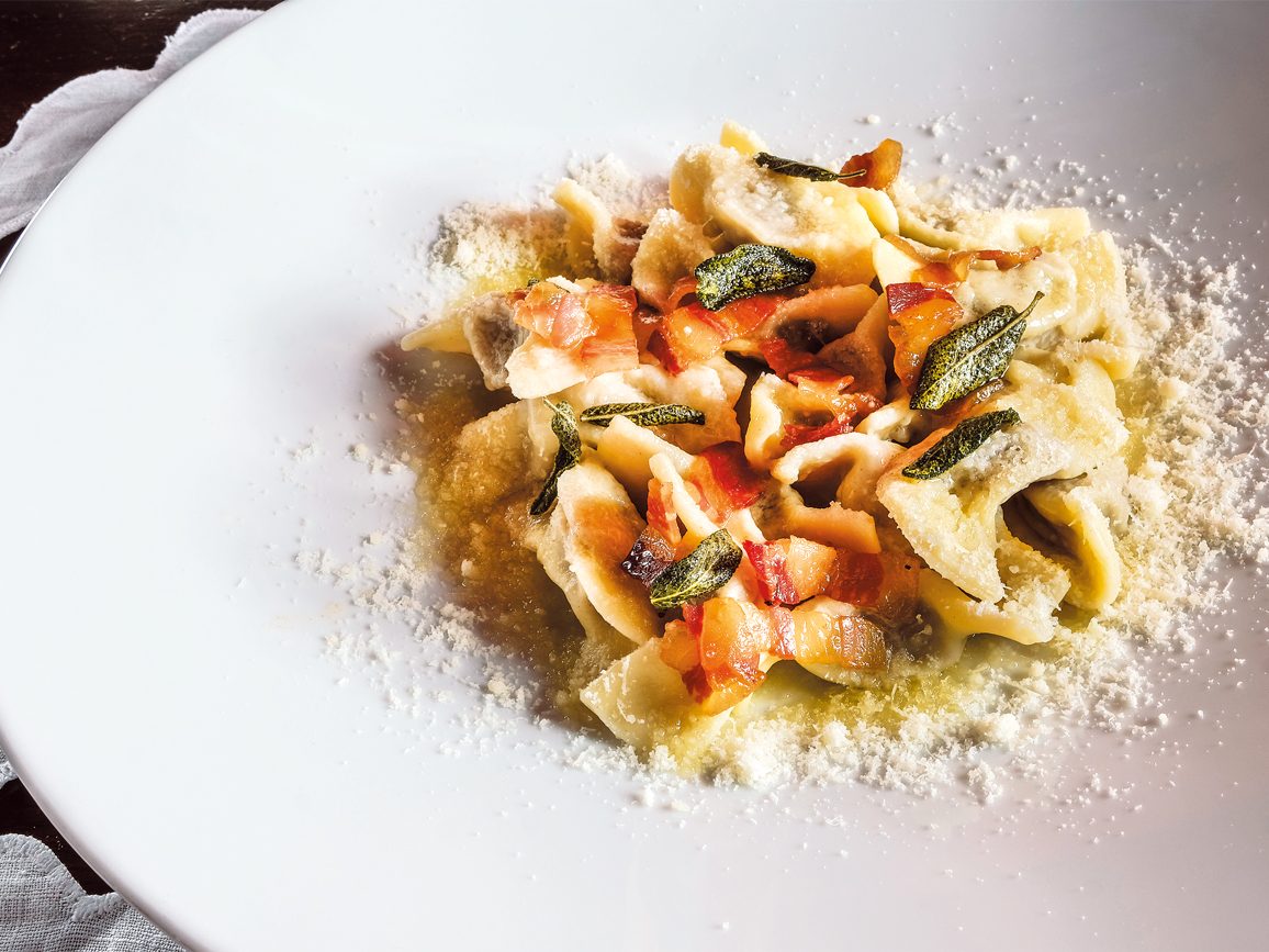 Casoncelli, pancetta e salvia, chef Roberto Caccia
