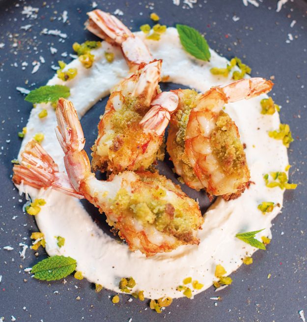 Gamberi a beccafico, chef Gianpiero Cravero