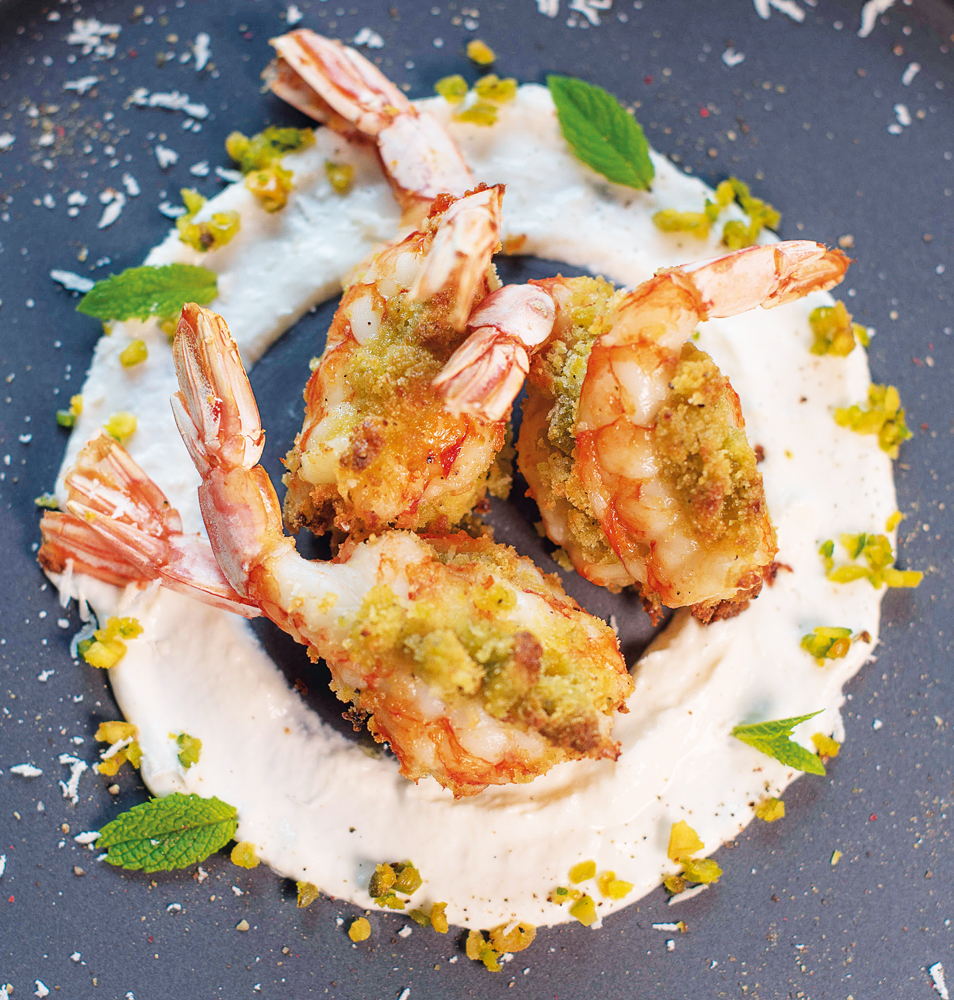 Gamberi a beccafico, chef Gianpiero Cravero