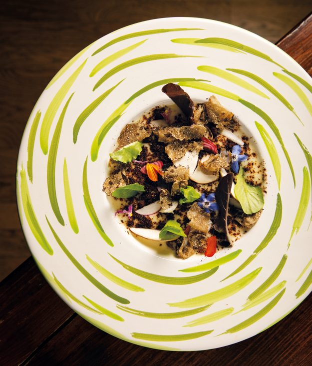 Bosco umbro, piatto dello chef Paolo Trippini