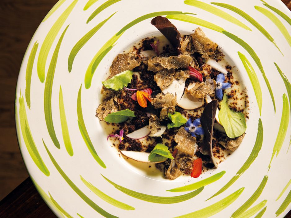 Bosco umbro, piatto dello chef Paolo Trippini