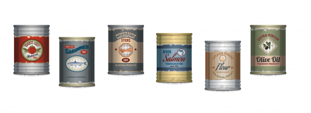 Data di scadenza, foto animata di barattoli alimentari Data di scadenza, foto animata di barattoli alimentari