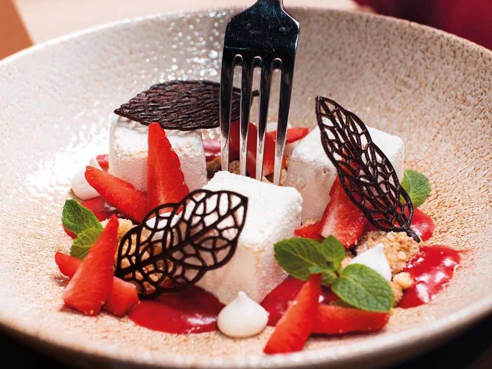 minestra di fragole e zabajone al moscato