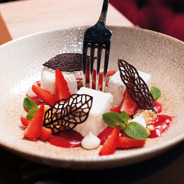 minestra di fragole e zabajone al moscato