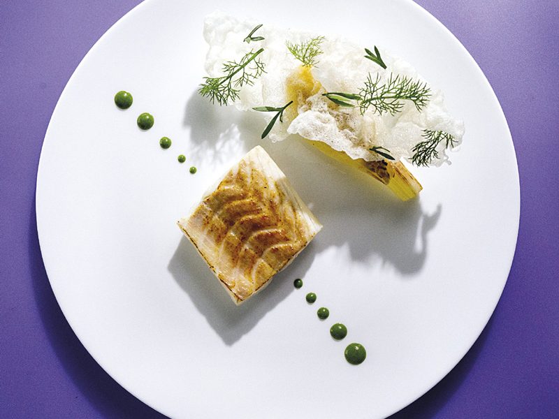 Branzino d'amo finocchio vaniglia arselle