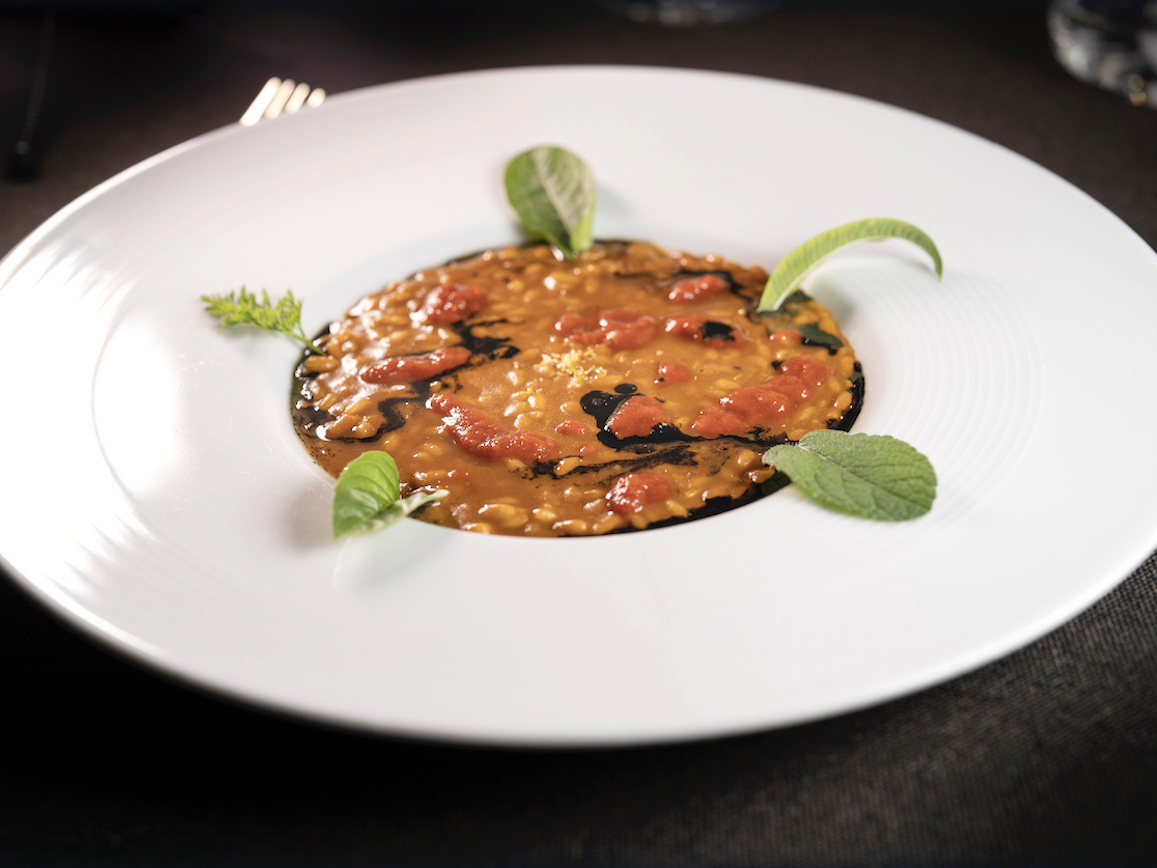 Risotto all'estratto di zuppa