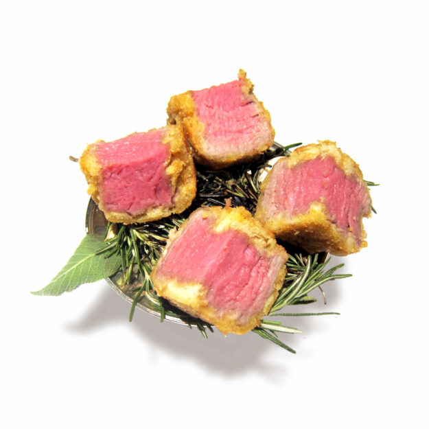 Fassona impanata al camino