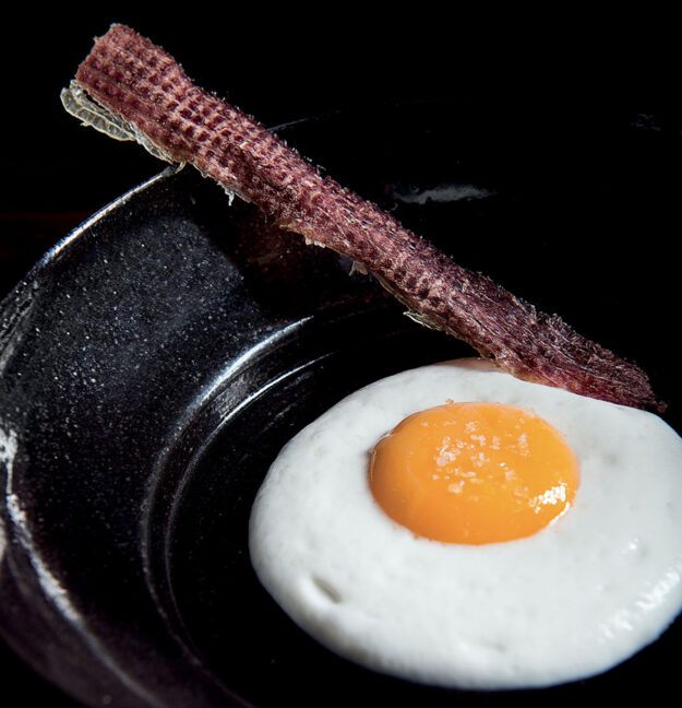 Uovo fritto con albume falso