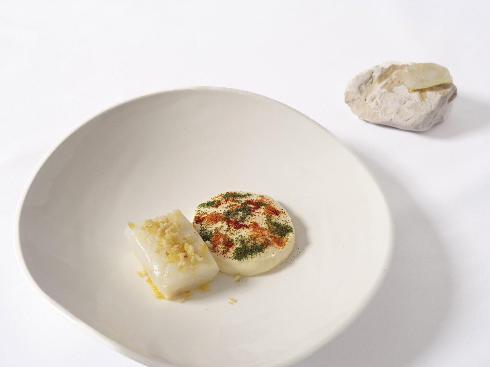 Baccalà in dolce cottura servito in camuflage di patate