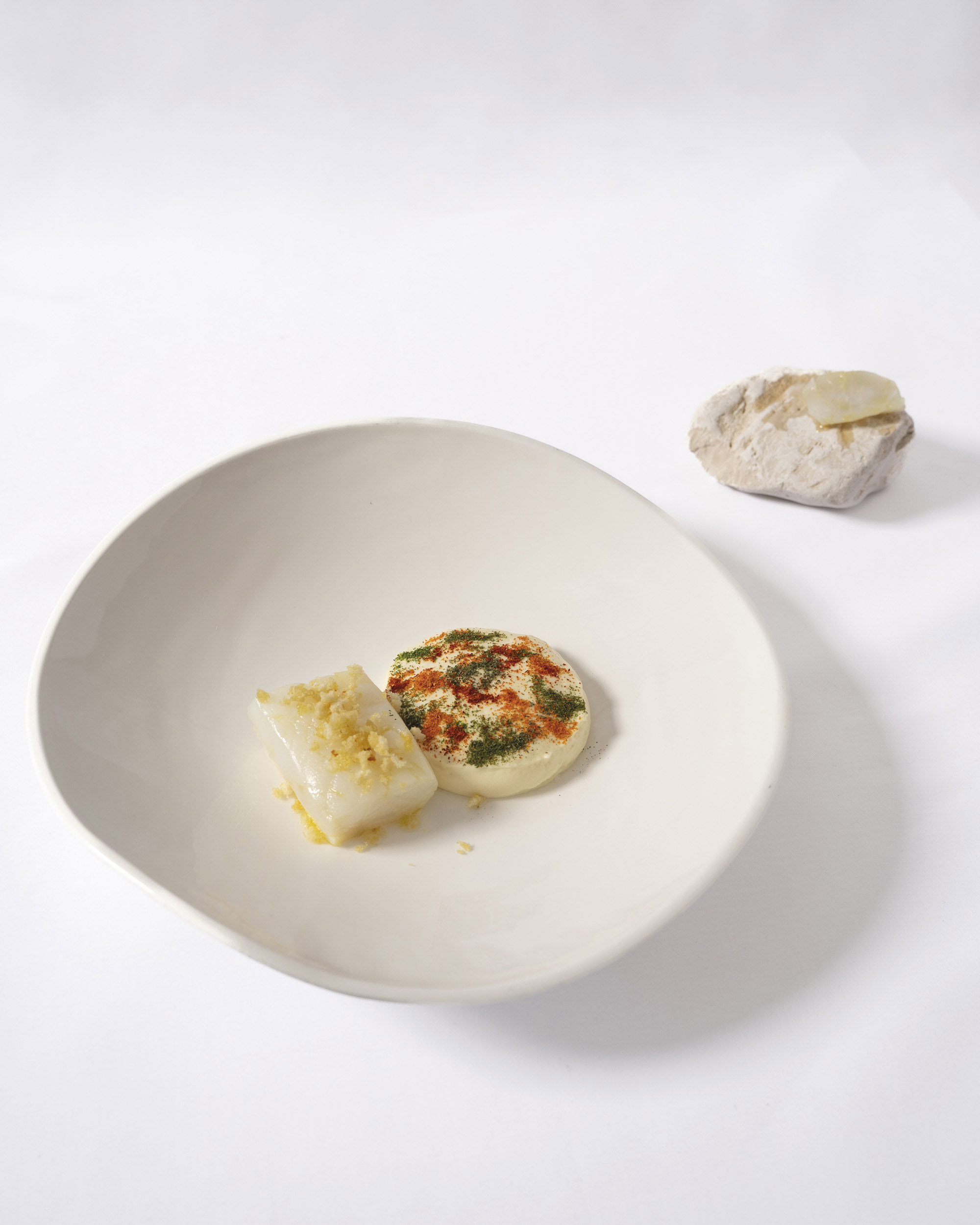 Baccalà in dolce cottura servito in camuflage di patate