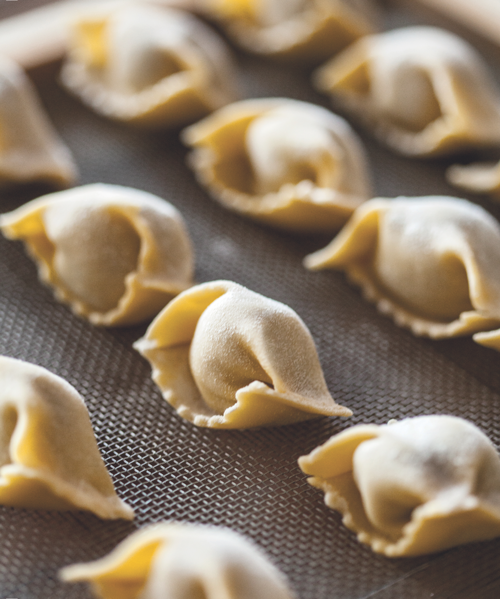 Agnolotti di carne con il plin alla piemontese