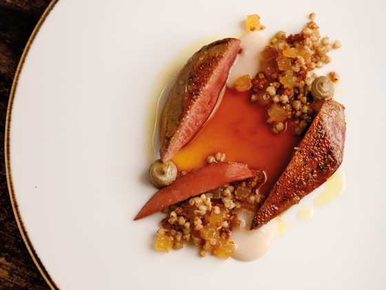 Piccione di Capodacqua, grano saraceno e melangola di Ferentillo