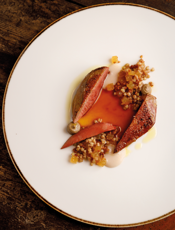 Piccione di Capodacqua, grano saraceno e melangola di Ferentillo