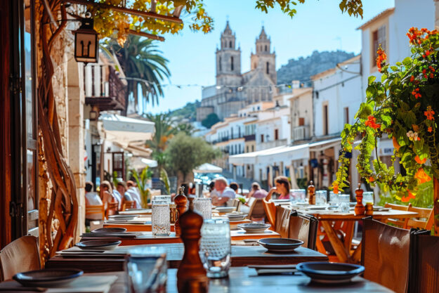 restaurants-ibiza-town-with-cathedral-background-balearic-islands I migliori mercati in Europa